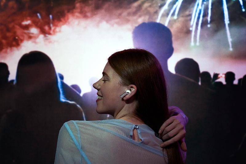 Samsung Galaxy Buds3 Pro lifestyle photography. Small products still need a clear ownership promise.
